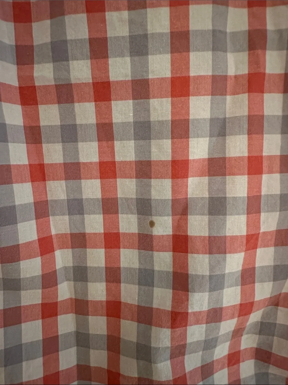 J. Crew Red and White Plaid Button-Down Shirt